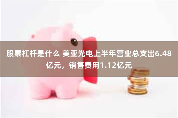 股票杠杆是什么 美亚光电上半年营业总支出6.48亿元，销售费用1.12亿元