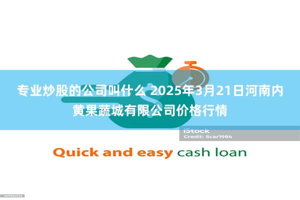 专业炒股的公司叫什么 2025年3月21日河南内黄果蔬城有限公司价格行情