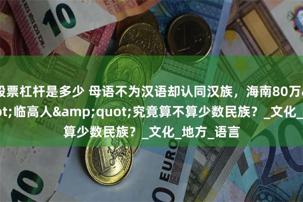 股票杠杆是多少 母语不为汉语却认同汉族，海南80万&quot;临高人&quot;究竟算不算少数民族？_文化_地方_语言