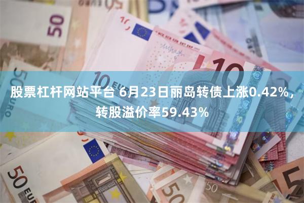 股票杠杆网站平台 6月23日丽岛转债上涨0.42%，转股溢价率59.43%