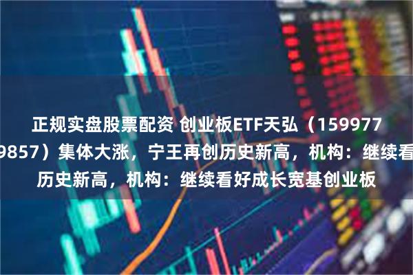 正规实盘股票配资 创业板ETF天弘（159977）、光伏ETF（159857）集体大涨，宁王再创历史新高，机构：继续看好成长宽基创业板